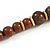 Chunky Colour Fusion Wood Bead Necklace (Brown) - 48cm L - view 6