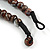 Chunky Colour Fusion Wood Bead Necklace (Brown) - 48cm L - view 7