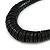 Chunky Black Wood Button Bead Necklace - 57cm Long - view 5