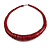 Chunky Red Wood Button Bead Necklace - 57cm Long - view 3