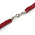 Chunky Red Wood Button Bead Necklace - 57cm Long - view 7