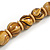 Chunky Colour Fusion Wood Bead Necklace (Golden, Black, Natural) - 48cm L - view 5