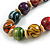 Chunky Colour Fusion Wood Bead Necklace (Multicoloured) - 48cm L - view 4