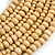 Multistrand Layered Bib Style Wood Bead Necklace In Natural - 40cm Shortest/ 70cm Longest Strand - view 4