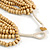 Multistrand Layered Bib Style Wood Bead Necklace In Natural - 40cm Shortest/ 70cm Longest Strand - view 6