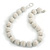 Chunky Snow White Glass Bead Ball Necklace - 54cm Long - view 3