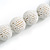 Chunky Snow White Glass Bead Ball Necklace - 54cm Long - view 5