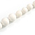 Long Graduated Pastel Orange/ White Resin Bead Necklace - 78cm L - view 7