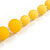 Long Graduated Yellow Resin Bead Necklace - 78cm L - view 5