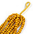 Multistrand Layered Bib Style Wood Bead Necklace In Yellow - 40cm Shortest/ 70cm Longest Strand - view 5
