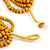 Multistrand Layered Bib Style Wood Bead Necklace In Yellow - 40cm Shortest/ 70cm Longest Strand - view 6