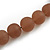 Chunky 3 Strand Layered Resin Bead Cord Necklace In Brown/ Taupe - 60cm up to 70cm Adjustable - view 6