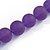 Chunky 3 Strand Layered Resin Bead Cord Necklace In Purple - 60cm up to 70cm Adjustable - view 5
