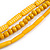 3 Strand Layered Wood Bead Black Cord Necklace In Banana Yellow - 44cm up to 56cm Adjustable - view 4