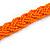 Long Orange Glass Bead Necklace - 140cm Length - view 5