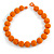 Chunky Orange Glass Bead Ball Necklace - 54cm Long - view 4