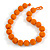 Chunky Orange Glass Bead Ball Necklace - 54cm Long