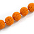 Chunky Orange Glass Bead Ball Necklace - 54cm Long - view 6