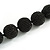 Chunky Black Glass Bead Ball Necklace - 54cm Long - view 6