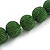 Chunky Forest Green Glass Bead Ball Necklace - 54cm Long - view 5
