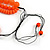 Chunky 3 Strand Layered Resin Bead Cord Necklace In Orange - 60cm up to 70cm Adjustable - view 6
