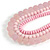 Chunky 3 Strand Layered Resin Bead Cord Necklace In Baby Pink/ Light Pink - 60cm up to 70cm Adjustable - view 4