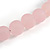 Chunky 3 Strand Layered Resin Bead Cord Necklace In Baby Pink/ Light Pink - 60cm up to 70cm Adjustable - view 5