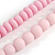 Chunky 3 Strand Layered Resin Bead Cord Necklace In Baby Pink/ Light Pink - 60cm up to 70cm Adjustable - view 6