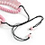 Chunky 3 Strand Layered Resin Bead Cord Necklace In Baby Pink/ Light Pink - 60cm up to 70cm Adjustable - view 7