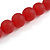 Chunky 3 Strand Layered Resin Bead Cord Necklace In Red - 60cm up to 70cm Adjustable - view 5