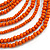 Multistrand Layered Bib Style Wood Bead Necklace In Orange - 40cm Shortest/ 70cm Longest Strand - view 3