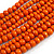 Multistrand Layered Bib Style Wood Bead Necklace In Orange - 40cm Shortest/ 70cm Longest Strand - view 6