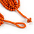 Multistrand Layered Bib Style Wood Bead Necklace In Orange - 40cm Shortest/ 70cm Longest Strand - view 7