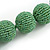 Chunky Apple Green Glass Bead Ball Necklace - 54cm Long - view 5