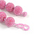 Chunky Baby Pink Glass Bead Ball Necklace - 54cm Long - view 7