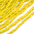 Statement Multistrand Lemon Yellow Glass Bead Necklace with Wood Closure - 60cm Long - view 5