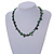 Delicate Forest Green Sea Shell Nuggets and Glass Bead Necklace - 48cm L/ 6cm Ext - view 3