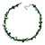 Delicate Forest Green Sea Shell Nuggets and Glass Bead Necklace - 48cm L/ 6cm Ext - view 2