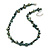 Delicate Forest Green Sea Shell Nuggets and Glass Bead Necklace - 48cm L/ 6cm Ext - view 7