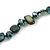 Delicate Forest Green Sea Shell Nuggets and Glass Bead Necklace - 48cm L/ 6cm Ext - view 8