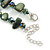 Delicate Forest Green Sea Shell Nuggets and Glass Bead Necklace - 48cm L/ 6cm Ext - view 9