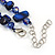 Delicate Dark Blue Sea Shell Nuggets and Glass Bead Necklace - 48cm L/ 6cm Ext - view 4