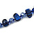 Delicate Dark Blue Sea Shell Nuggets and Glass Bead Necklace - 48cm L/ 6cm Ext - view 9