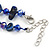 Delicate Dark Blue Sea Shell Nuggets and Glass Bead Necklace - 48cm L/ 6cm Ext - view 10