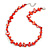 Delicate Red Sea Shell Nuggets and Glass Bead Necklace - 48cm L/ 6cm Ext