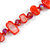 Delicate Red Sea Shell Nuggets and Glass Bead Necklace - 48cm L/ 6cm Ext - view 4