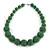 Chunky Green Glass Bead Ball Necklace with Silver Tone Clasp - 60cm L - view 3