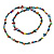 Long Multicoloured Shell Nugget and Glass Crystal Bead Necklace - 110cm L - view 4