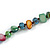 Long Multicoloured Shell Nugget and Glass Crystal Bead Necklace - 110cm L - view 6