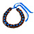 Brown Wood Ring with Blue Silk Ribbon Necklace - 49cm L/ 20cm L Ribbon Ext - view 4